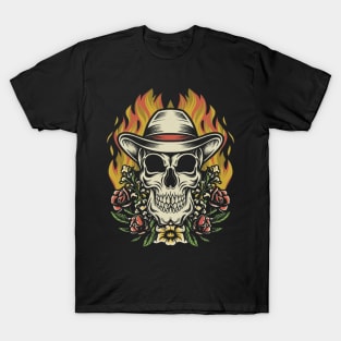 Blazing Legacy Tattoo - Vintage Fire Icon T-Shirt